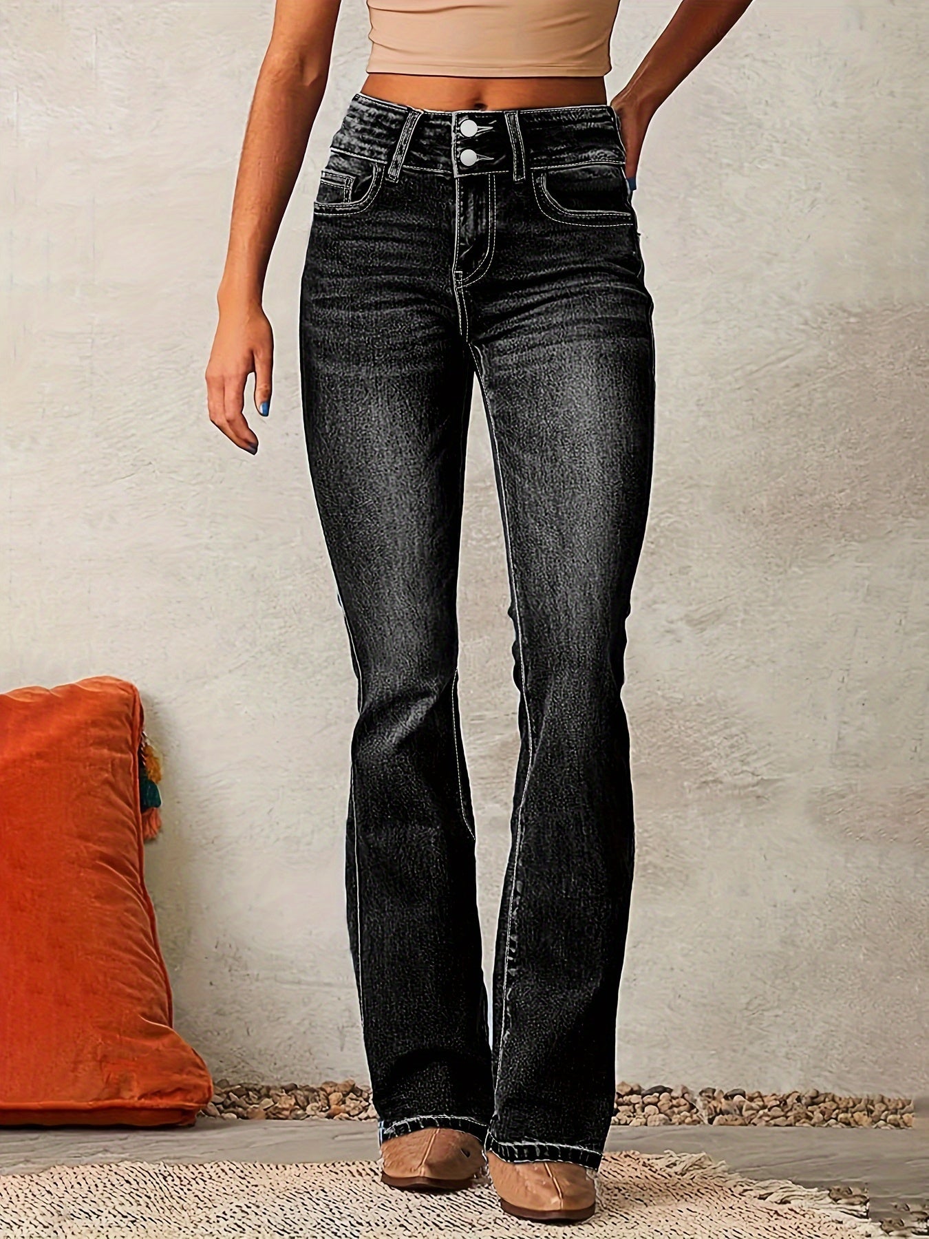 Charlotte | Trendy High-Waisted Flared Jeans