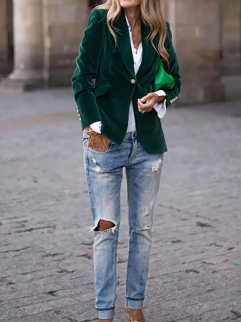 Diane | Elegant Velvet Blazer