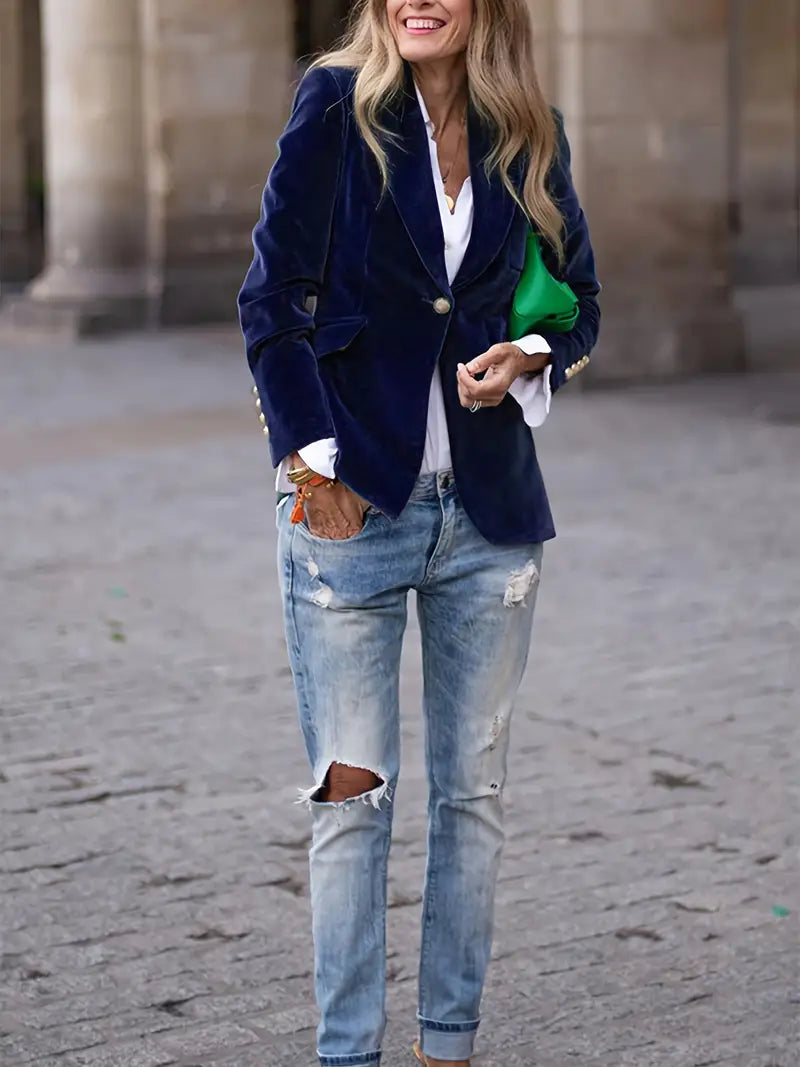 Diane | Elegant Velvet Blazer