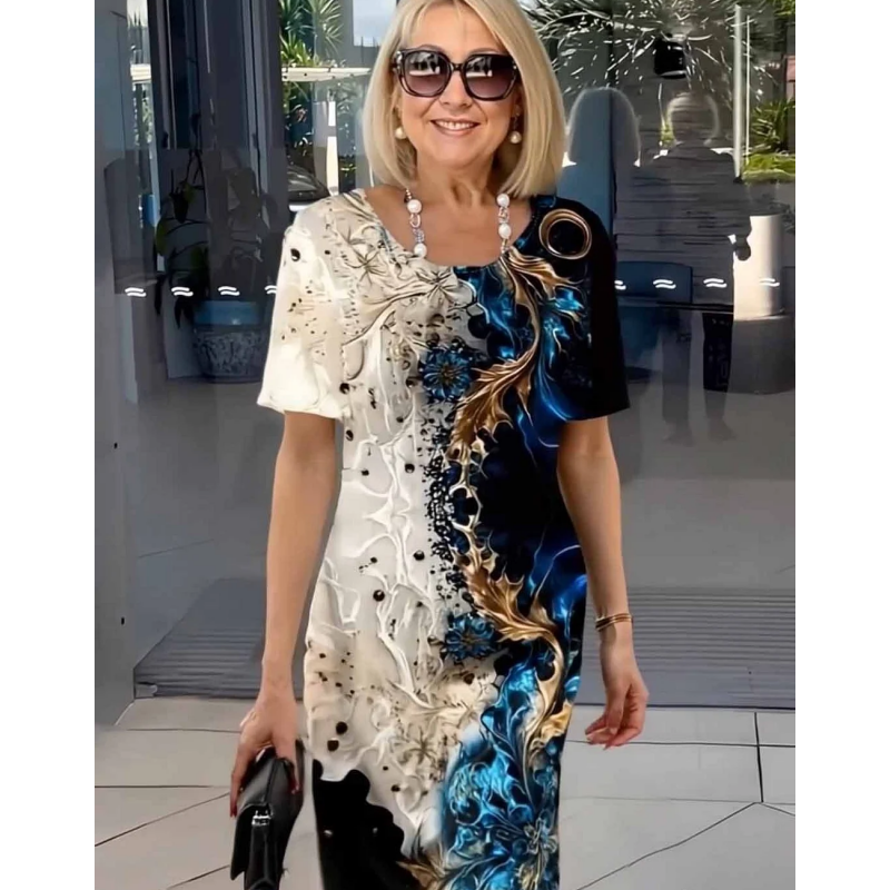 Serena | Flowing Floral Art Dress