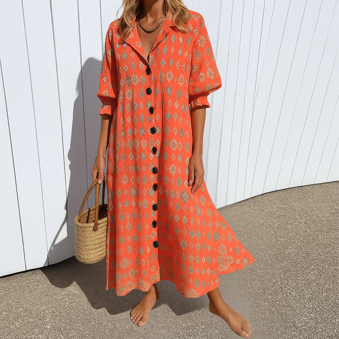 Stephanie | Elegant Slimming Cotton Dress