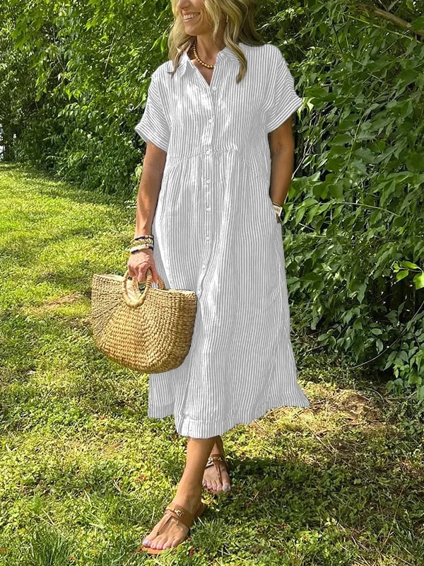 Caroline | Striped Button-Up Shirt