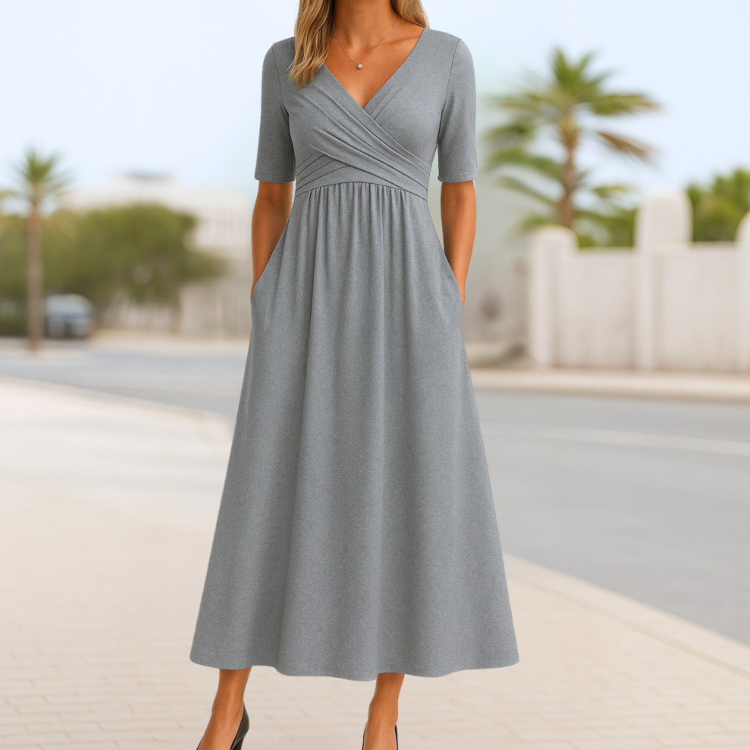 Paisley | Crossed short-sleeved dress