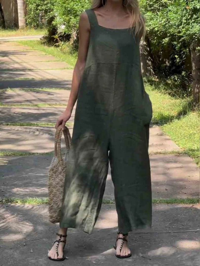 Bailey | Loose Cotton & Linen Jumpsuit