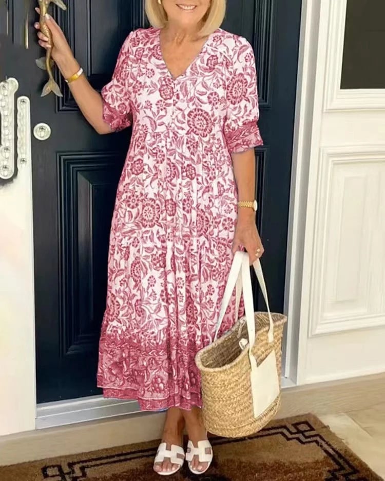 Nayeli | V Neck Bohemian Dress