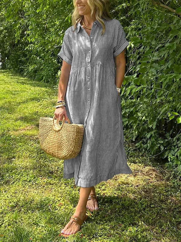 Caroline | Striped Button-Up Shirt