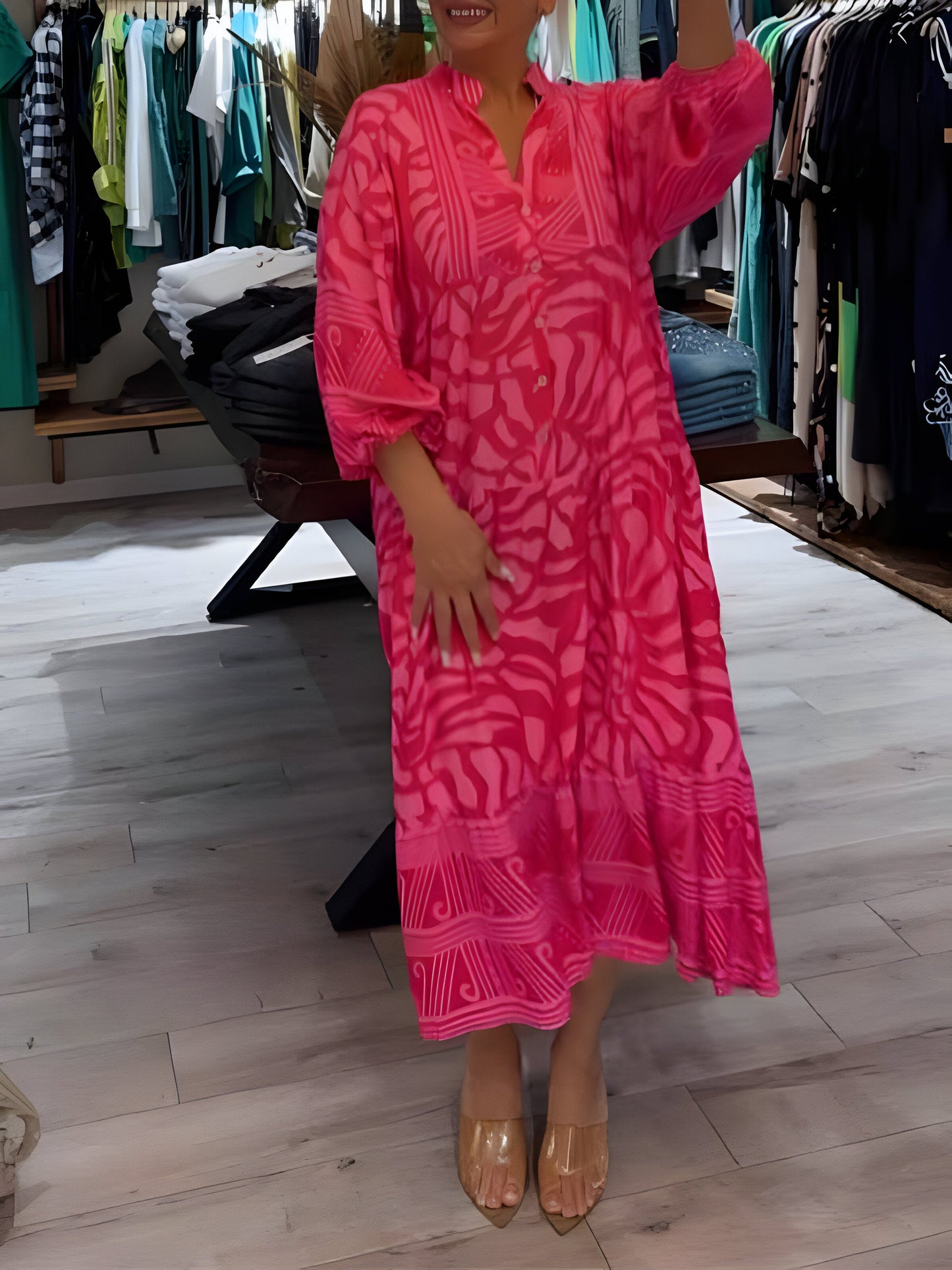 Rosie | Printed V-Neck Dress