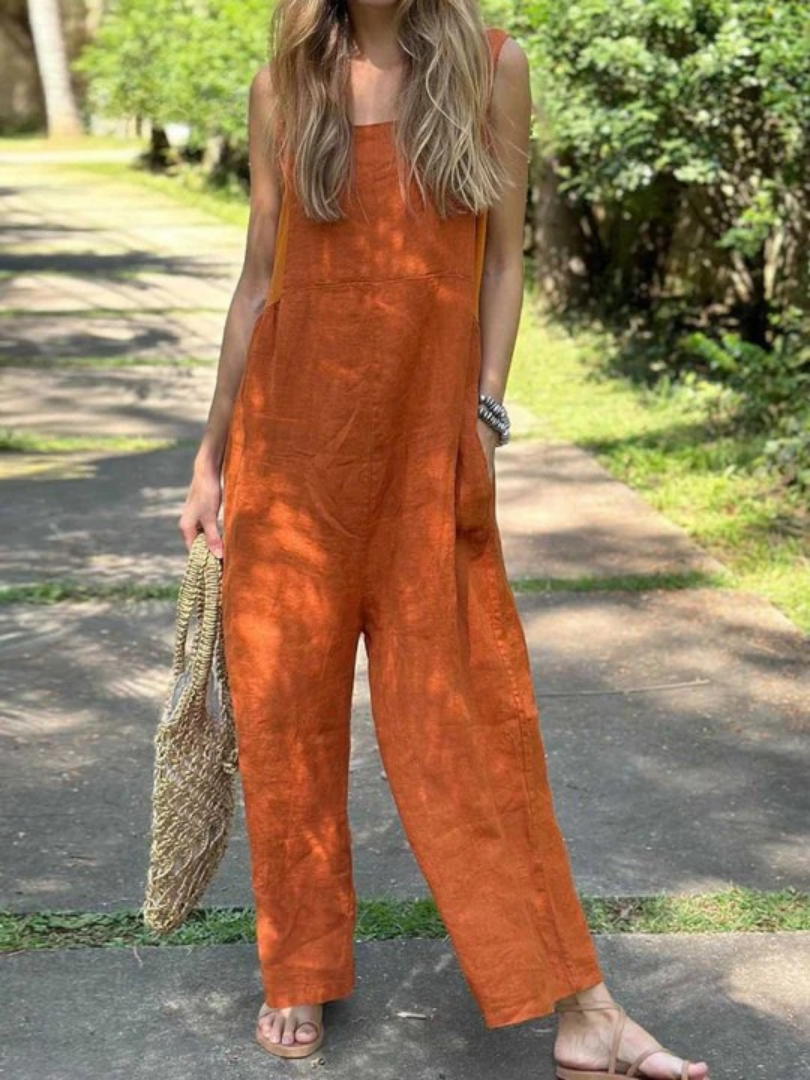Bailey | Loose Cotton & Linen Jumpsuit