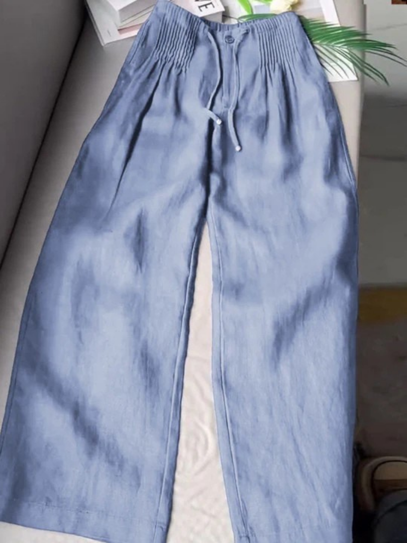 Dolly | Wide-leg Pants in Cotton and Linen Blend