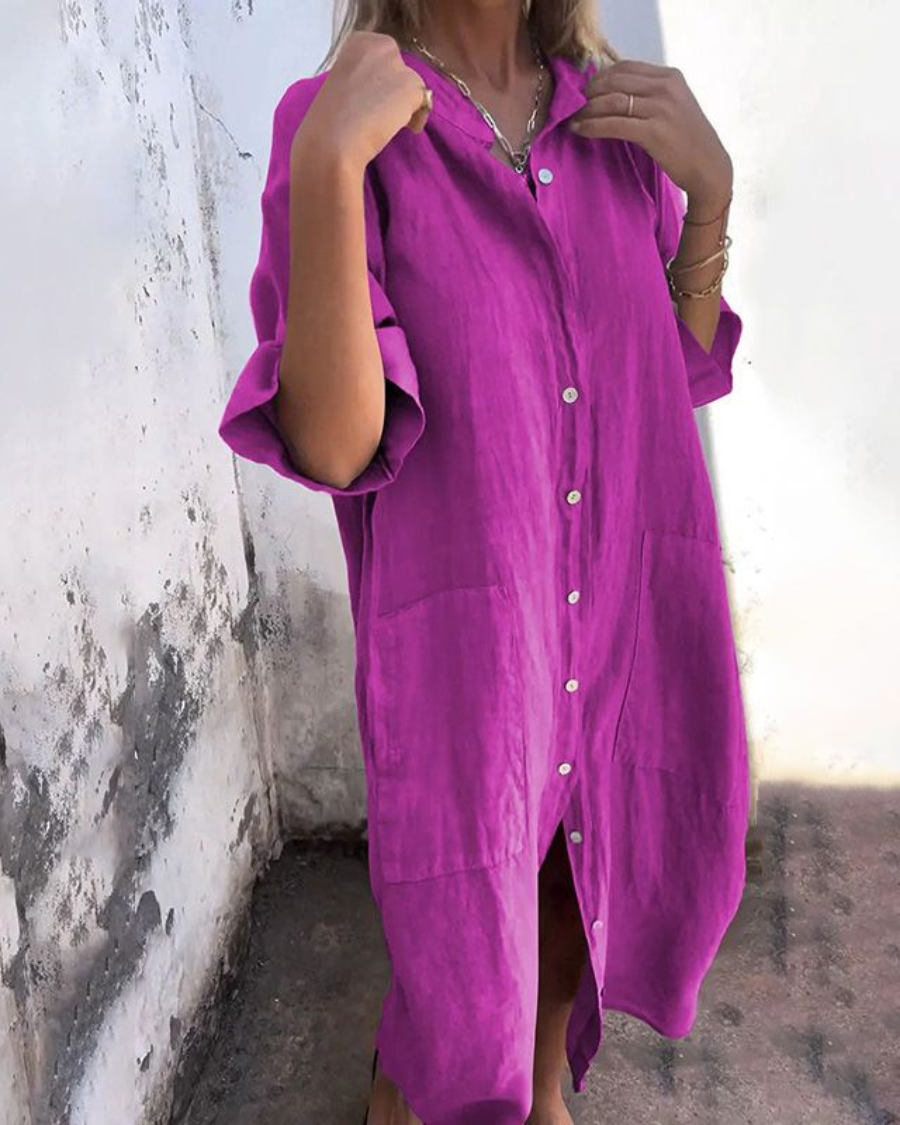 Vivienne | Elegant Casual Shirt Dress