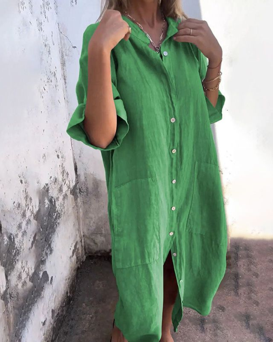 Vivienne | Elegant Casual Shirt Dress