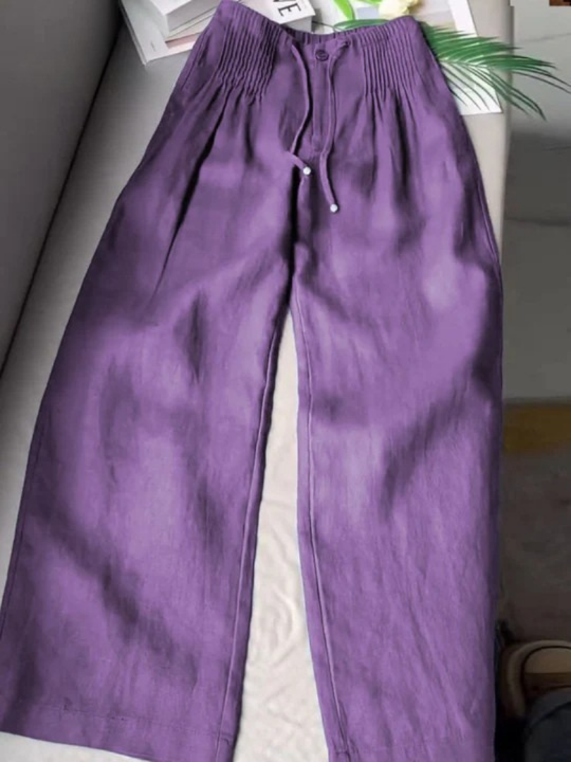 Dolly | Wide-leg Pants in Cotton and Linen Blend