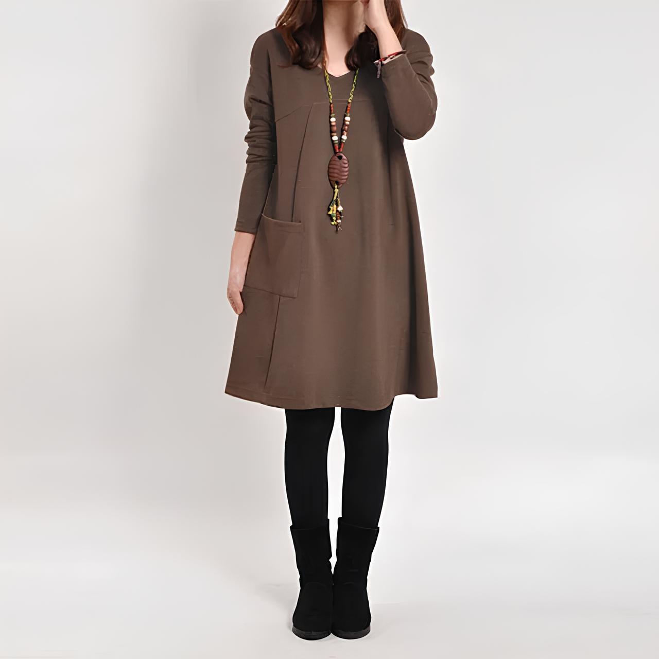Lilira | Vintage Long Sleeve Dress for Women