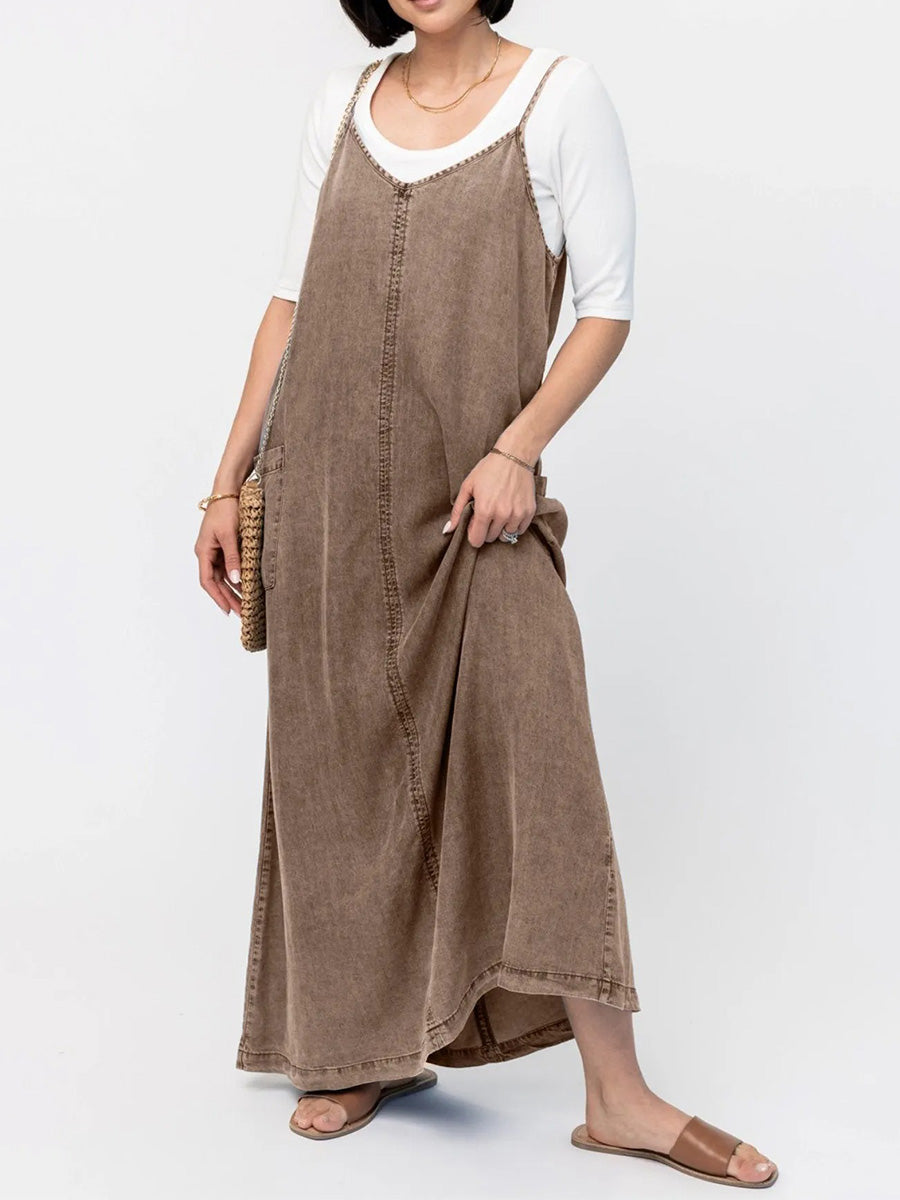 Pamela | Loose Fit Denim Maxi Dress