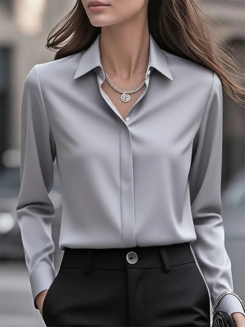Rica | Elegant Long Sleeve Button Down Shirt