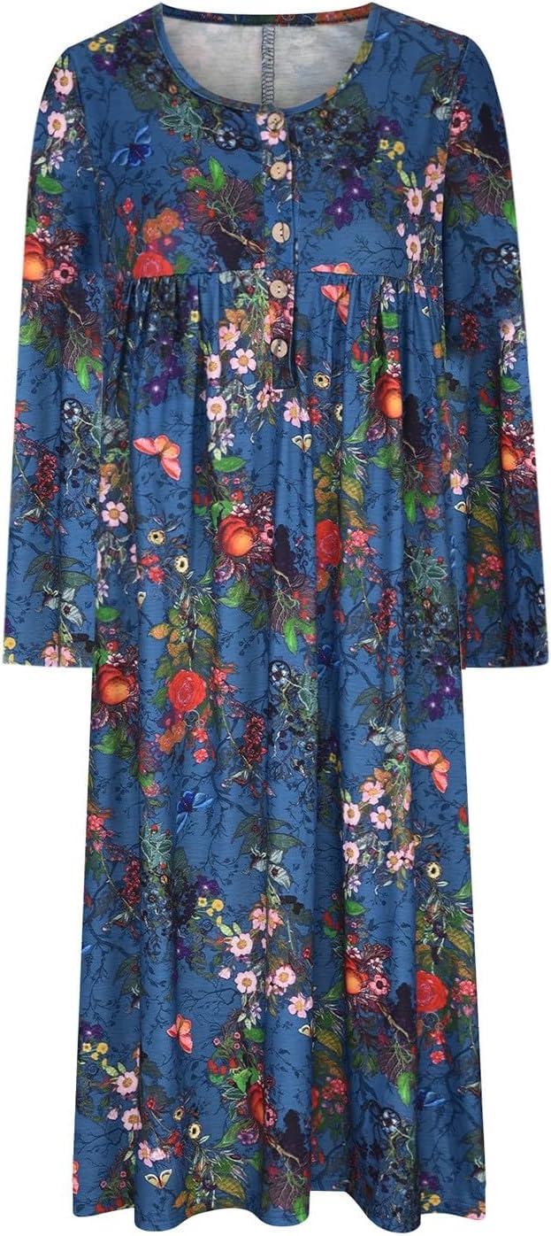 Talei | Butterfly Print Long Dress