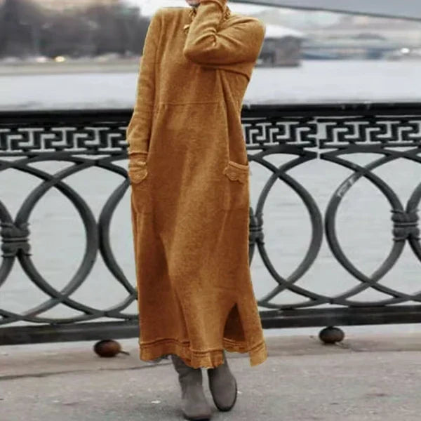 Stella | Maxi dress in wool and cotton