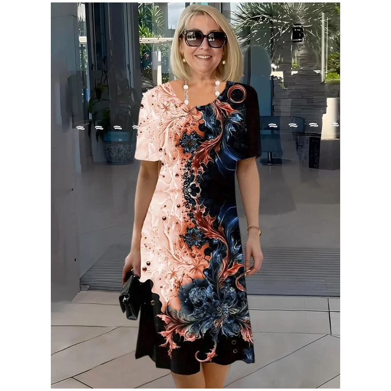 Serena | Flowing Floral Art Dress