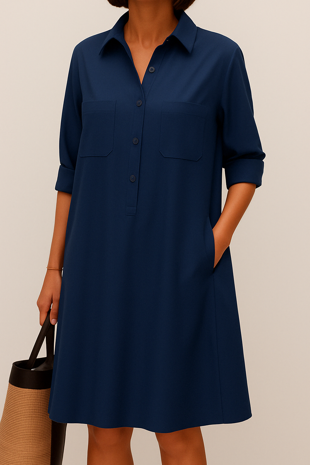 Koanira | Elegant Long Sleeve Dress With Pocket