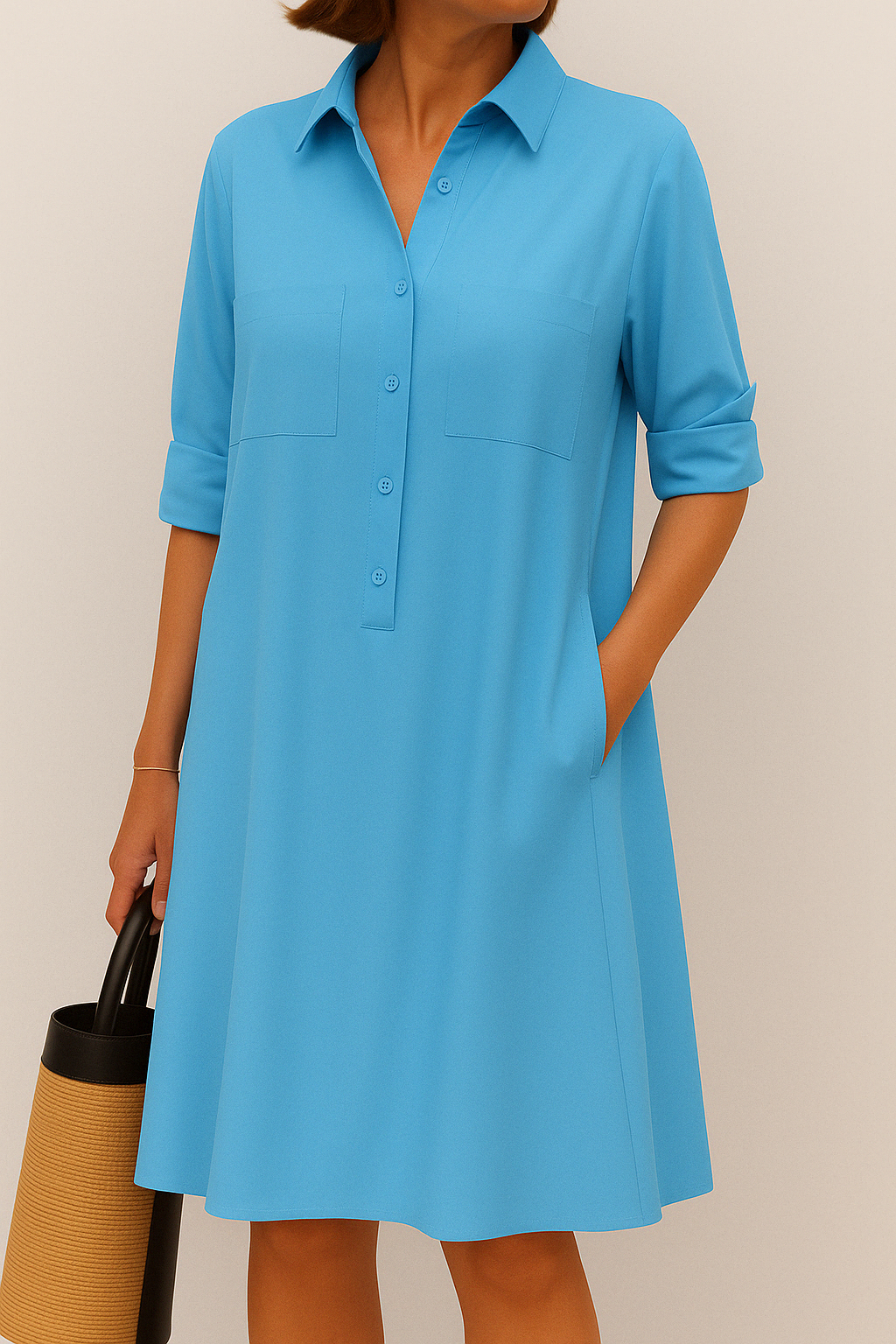 Koanira | Elegant Long Sleeve Dress With Pocket