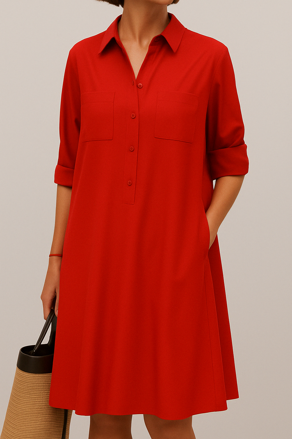 Koanira | Elegant Long Sleeve Dress With Pocket