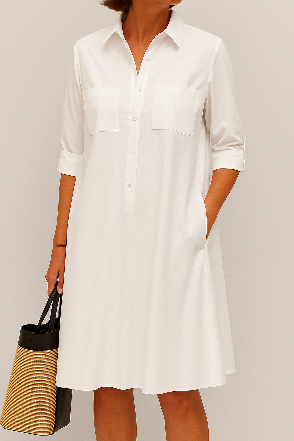 Koanira | Elegant Long Sleeve Dress With Pocket