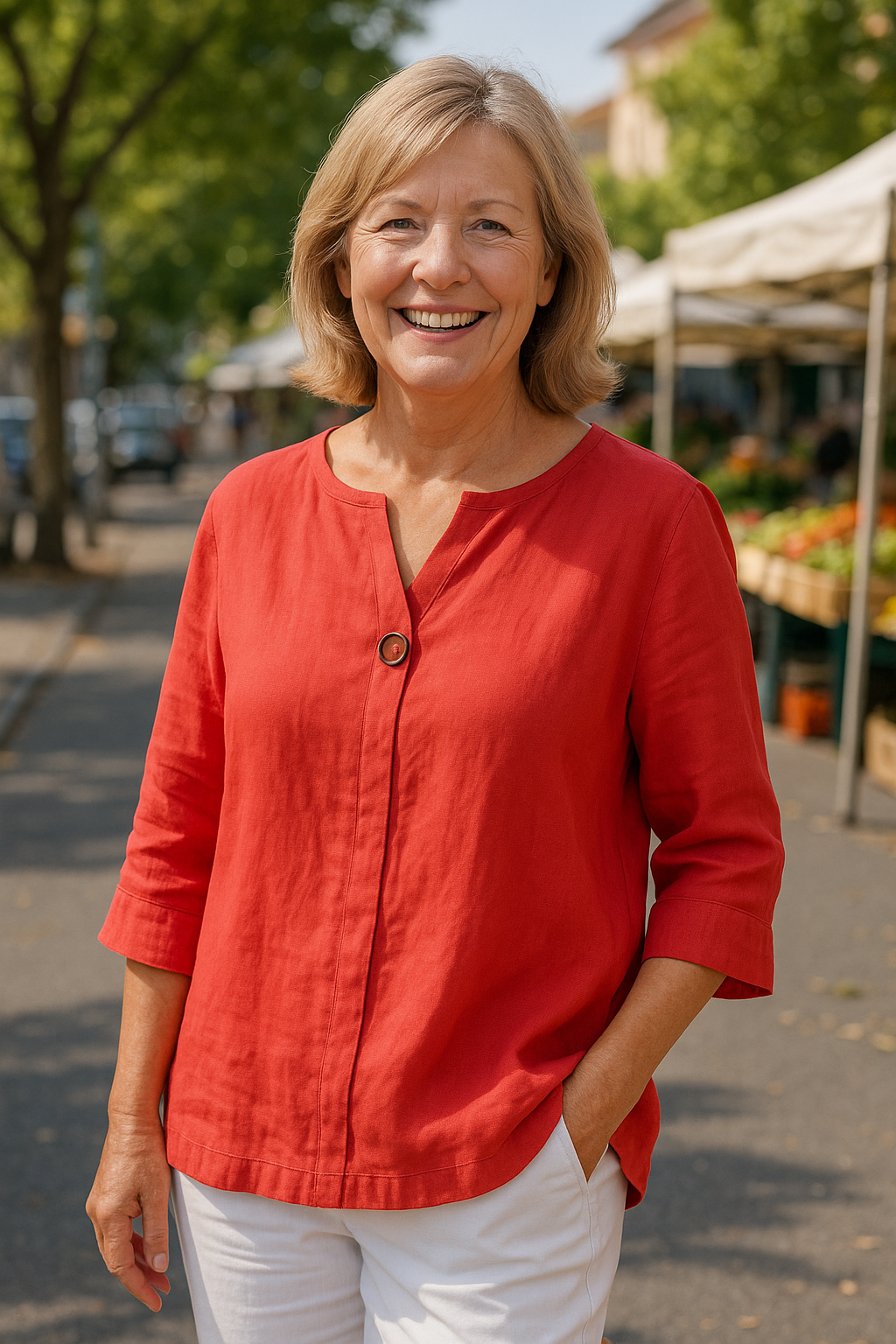 Simone | Blouse - Light. Flattering