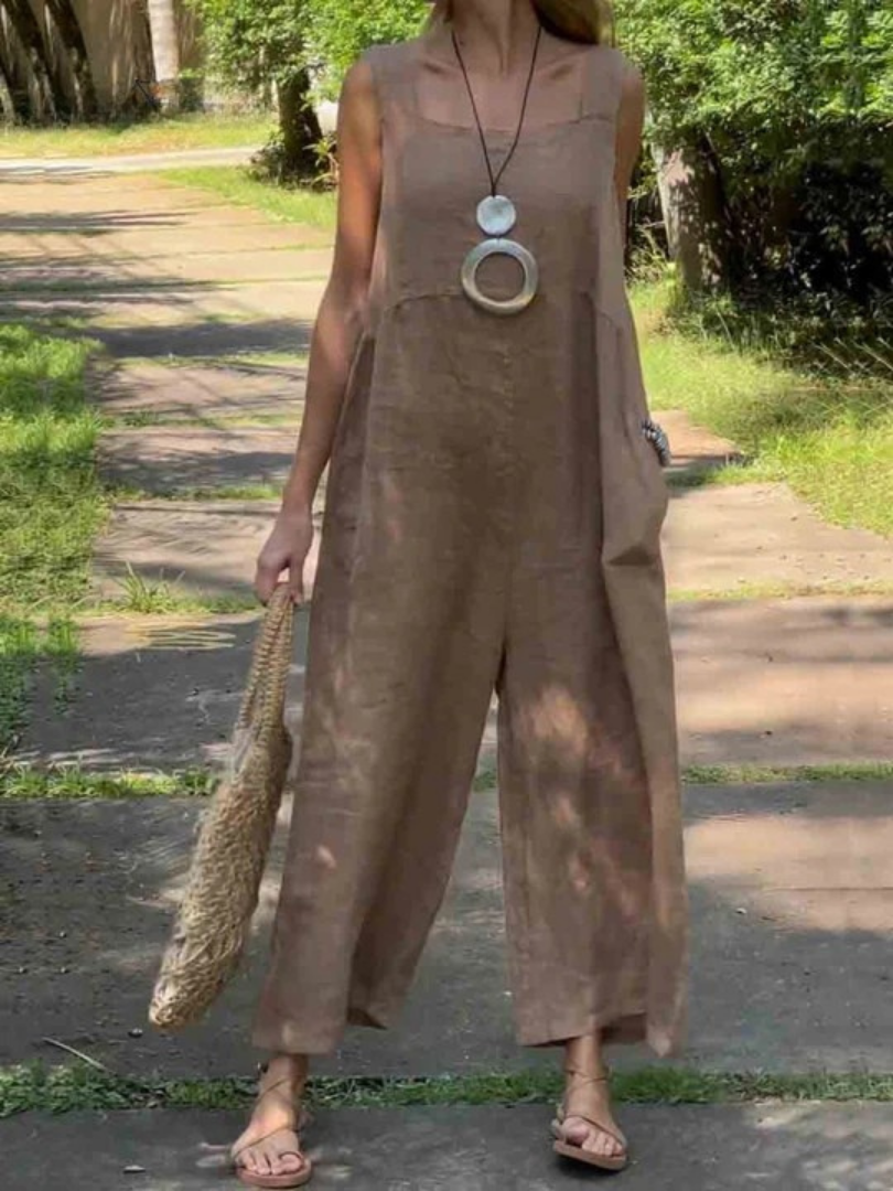 Bailey | Loose Cotton & Linen Jumpsuit