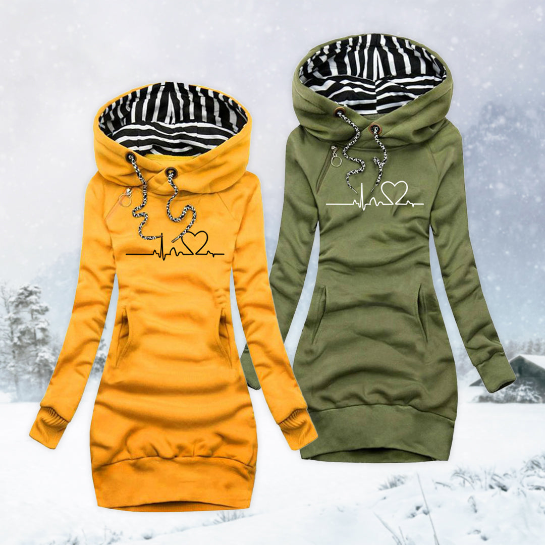 Yaralla | Dress-Sweater with Heartbeat Print