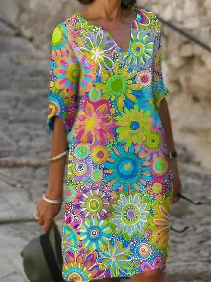 Nira™ | Vibrant Floral Midi Dress*