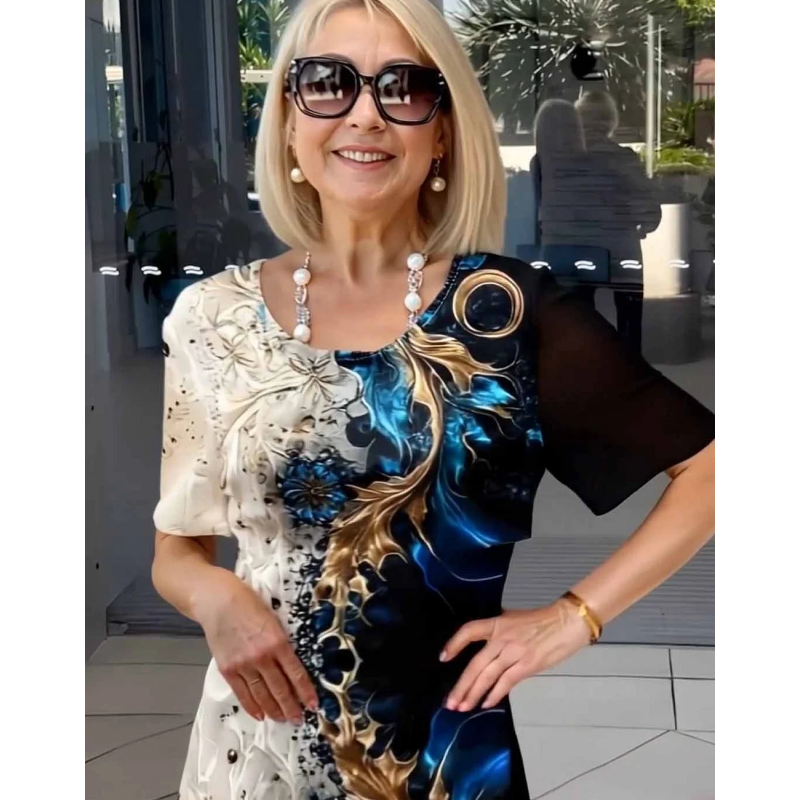 Serena | Flowing Floral Art Dress
