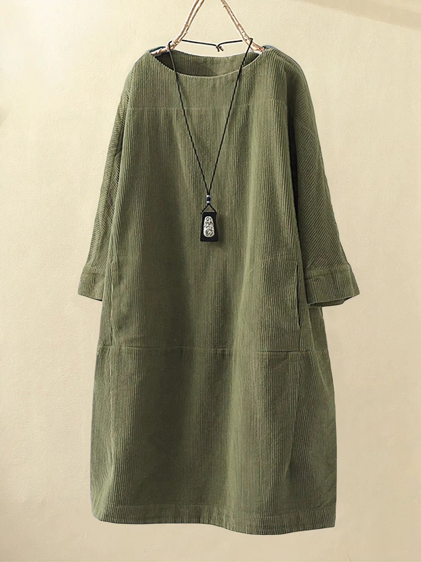 Yalina | Vintage Corduroy Relaxed Dress