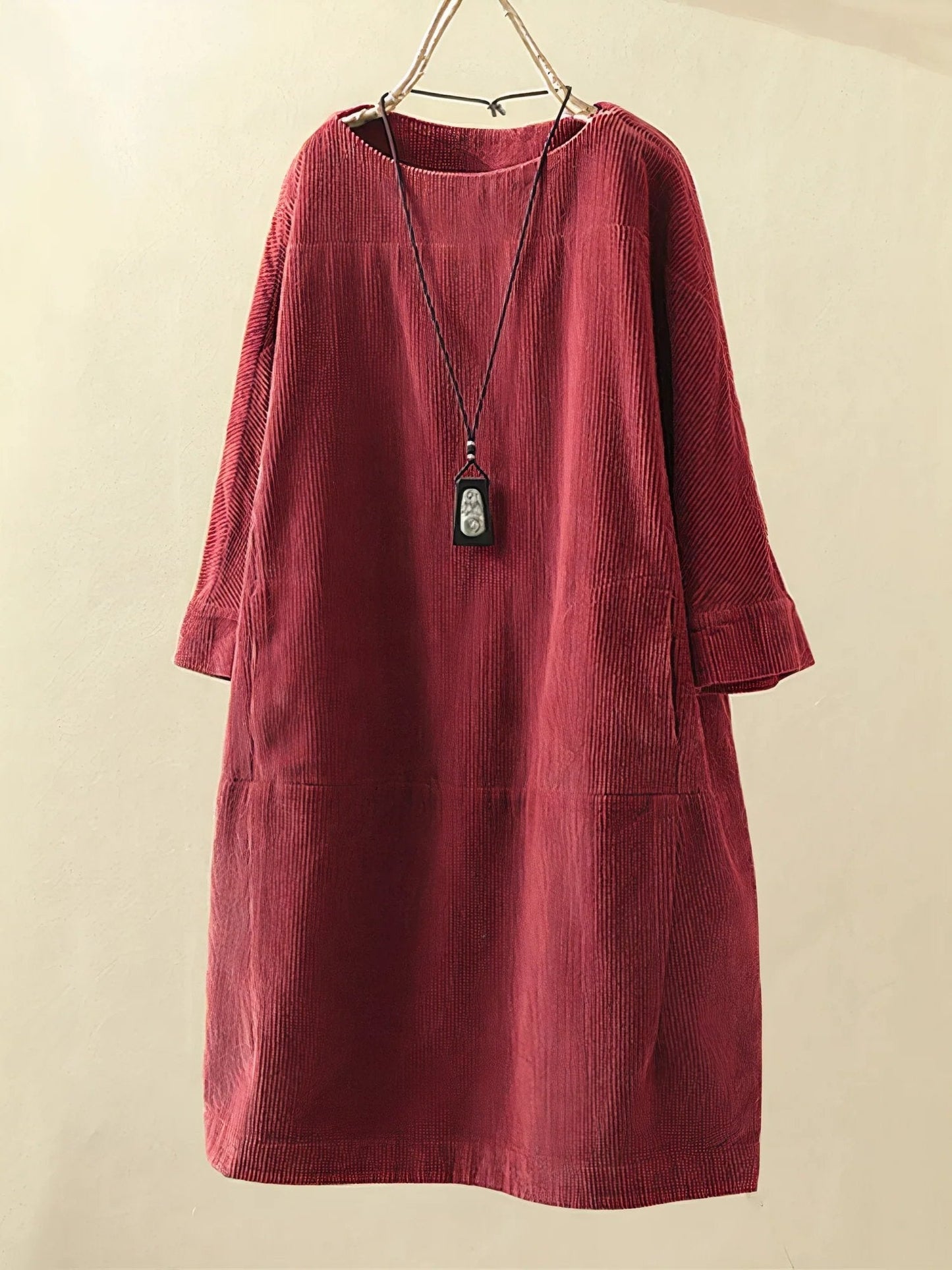 Yalina | Vintage Corduroy Relaxed Dress
