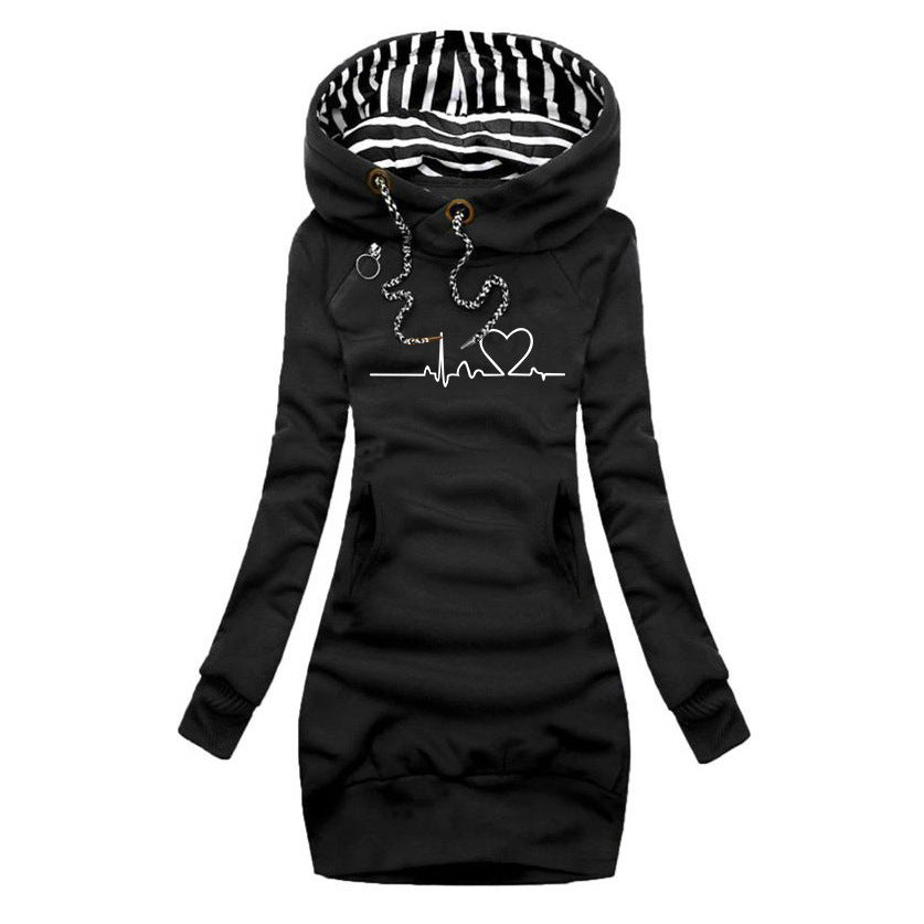 Yaralla | Dress-Sweater with Heartbeat Print