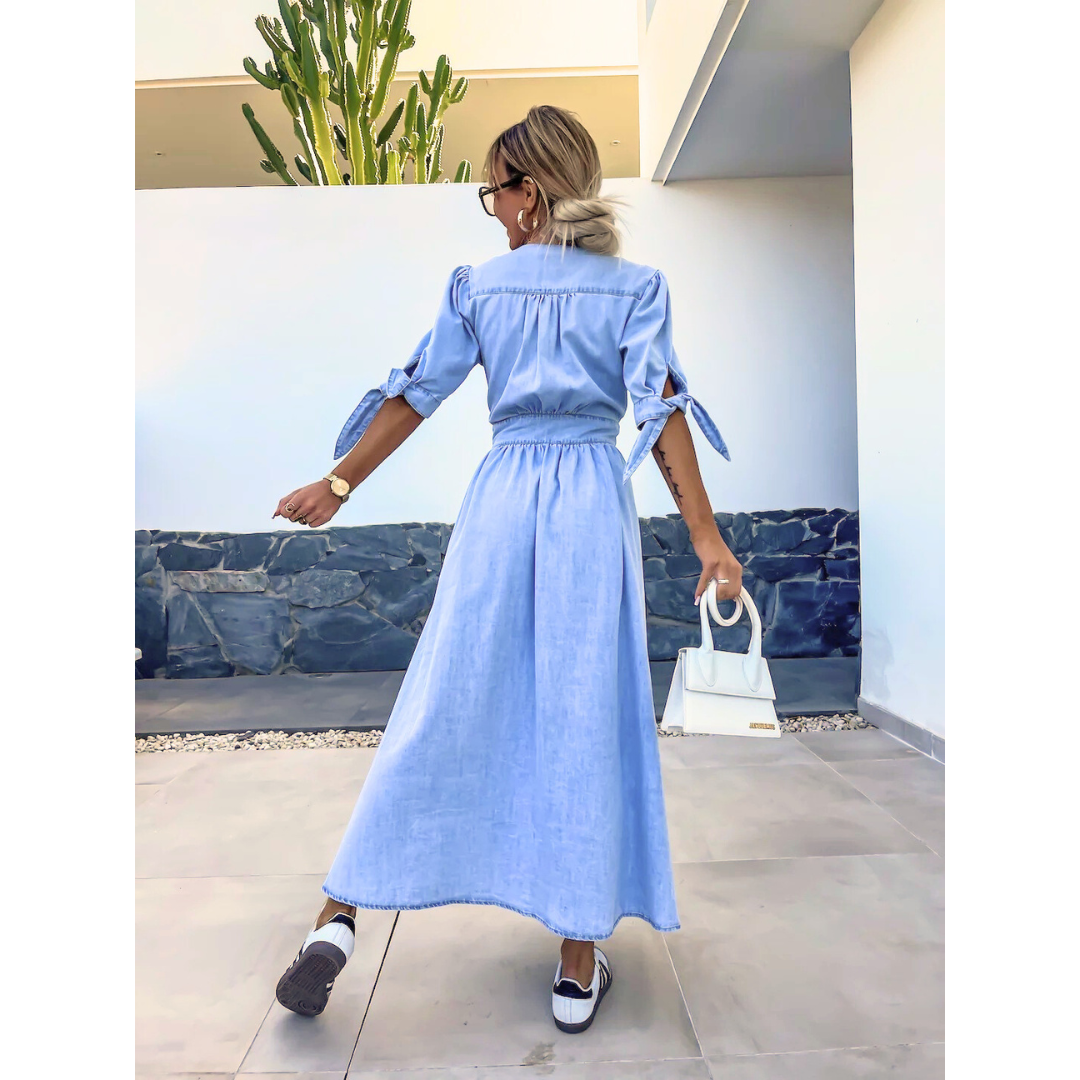 Felicity | V-neck Denim Dress