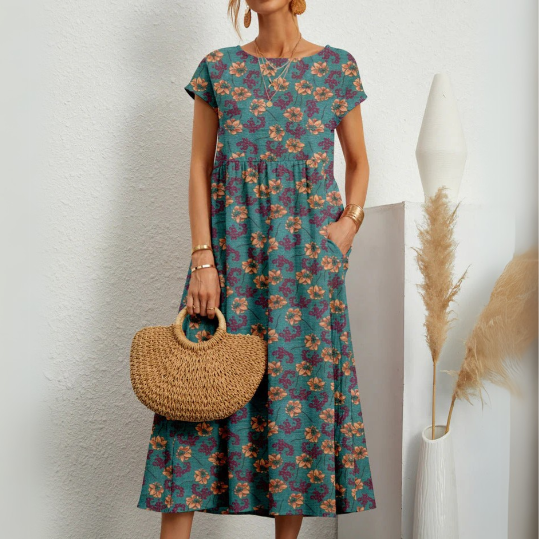 Manika | Breezy Floral Midi Dress