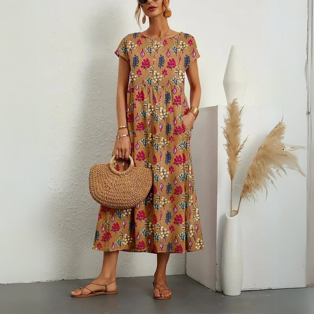 Manika | Breezy Floral Midi Dress