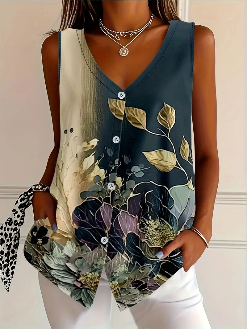 Jairey | Elegant Casual Sleeveless Blouse