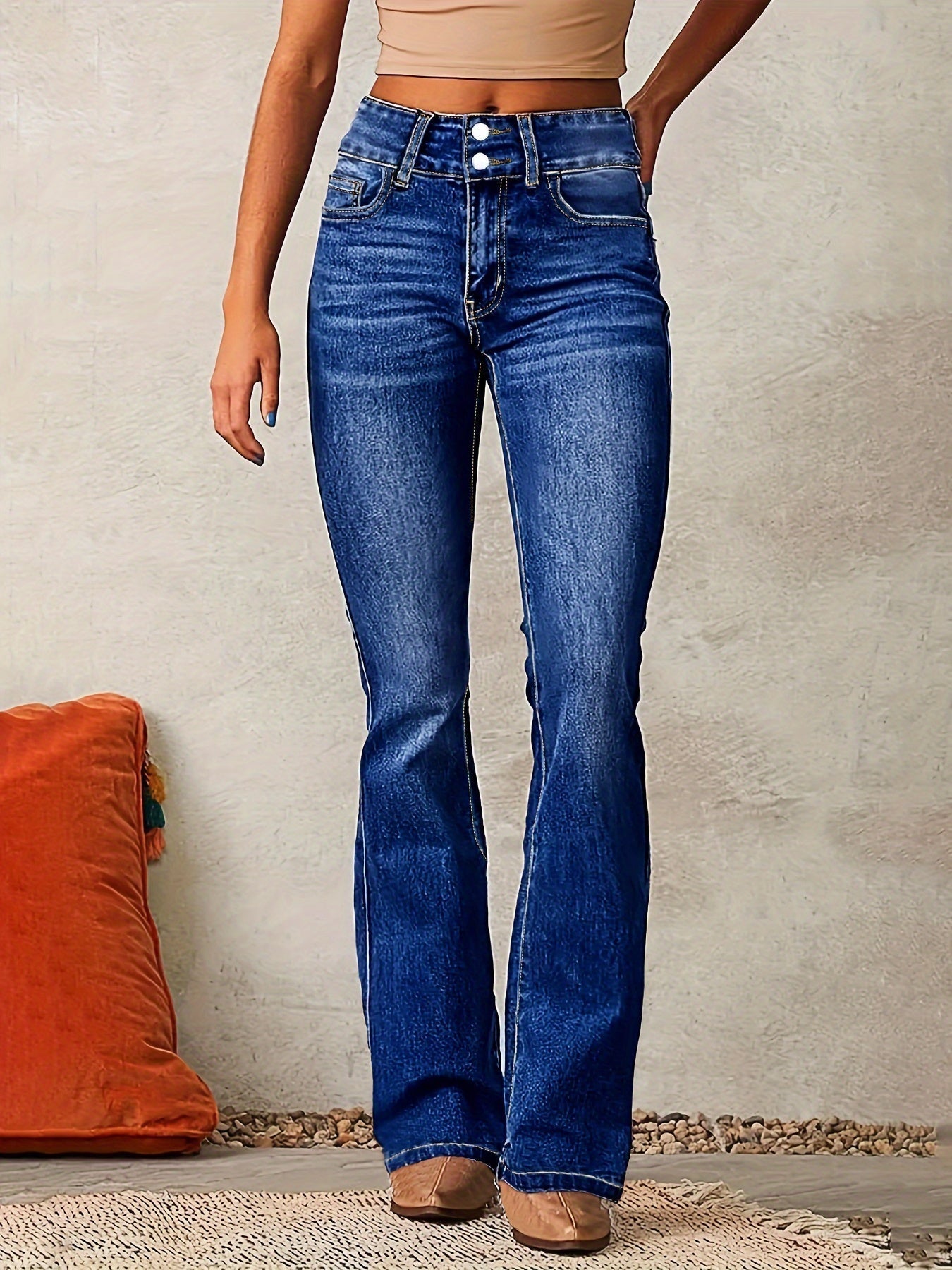 Charlotte | Trendy High-Waisted Flared Jeans