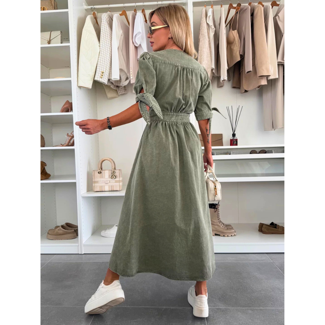 Felicity | V-neck Denim Dress