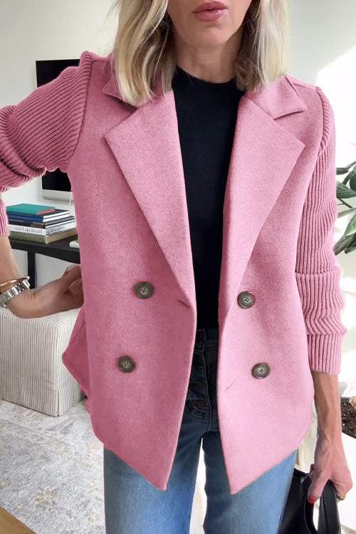 Moetara | Patchwork Sleeve Casual Coat