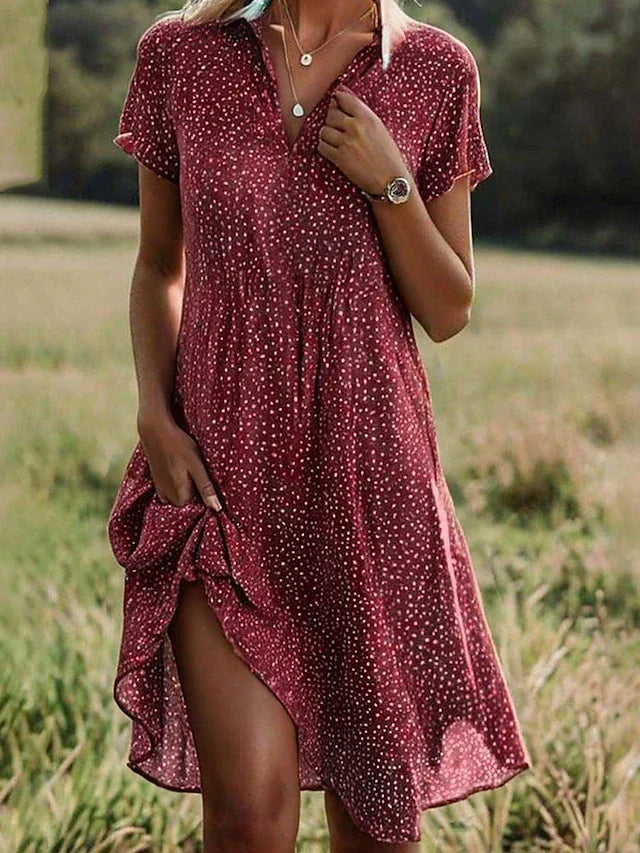 Kaye | Short Sleeve Midi Dress