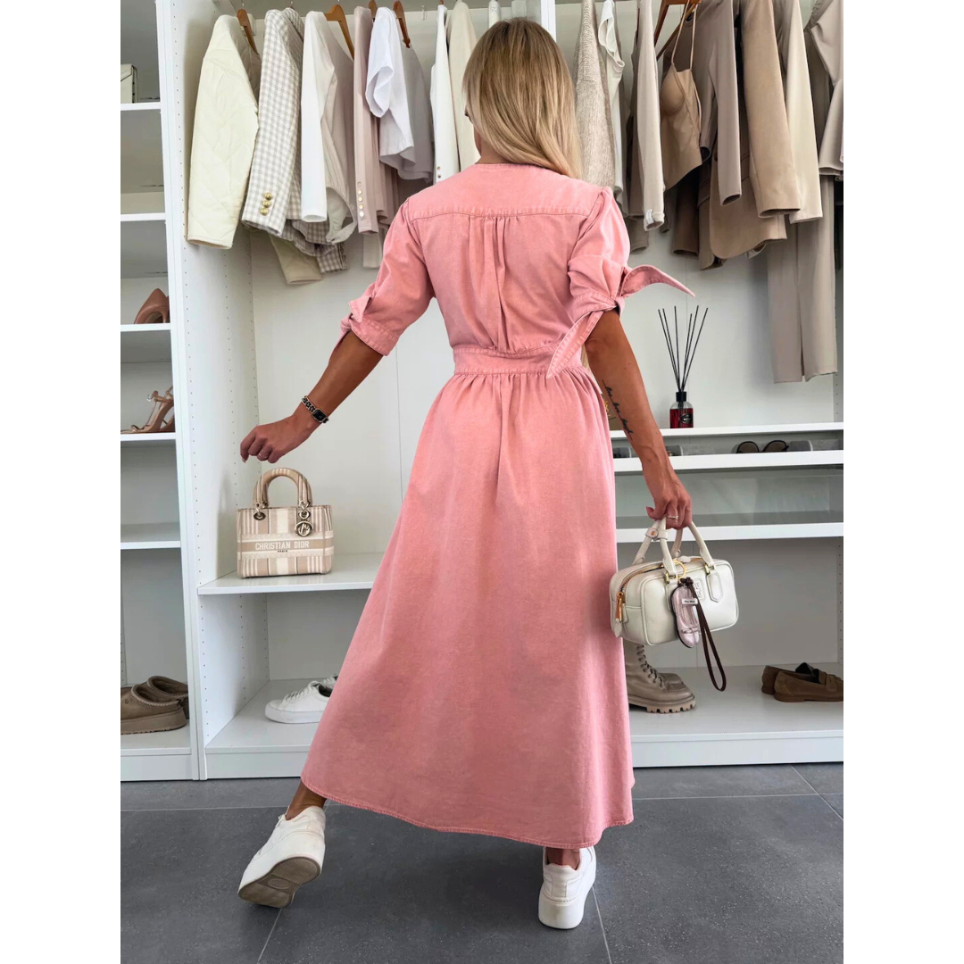 Felicity | V-neck Denim Dress