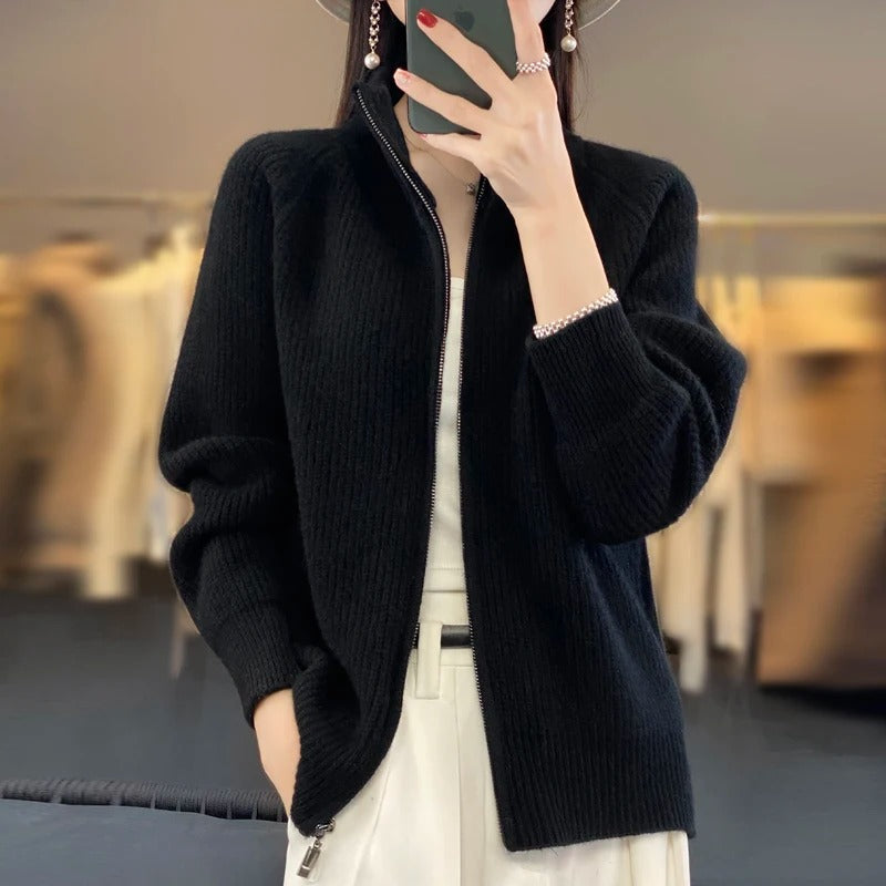 Terry | Pure Wool Zipper Cardigan