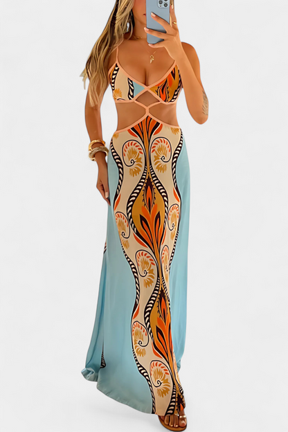 Grethel | Abstract Dress with Cutout Details