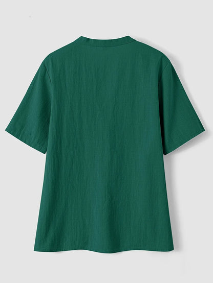 Freya | Fashionable V-neck And Short Sleeve Blouse