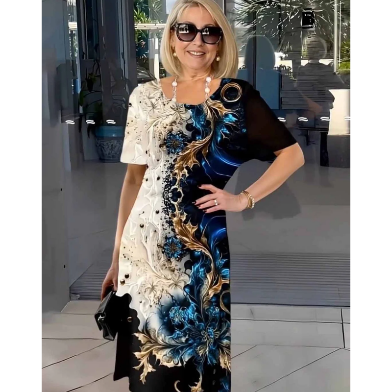 Serena | Flowing Floral Art Dress