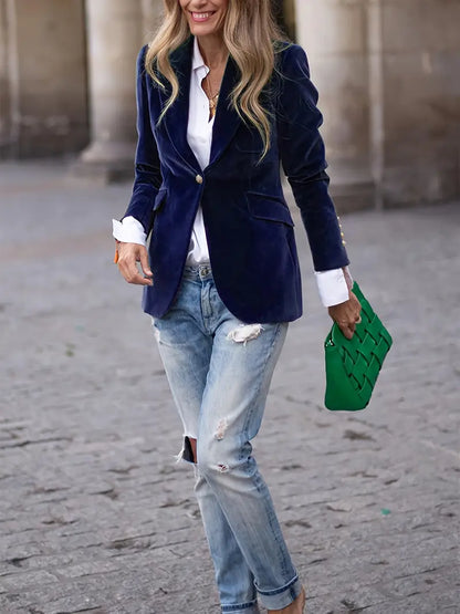 Diane | Elegant Velvet Blazer