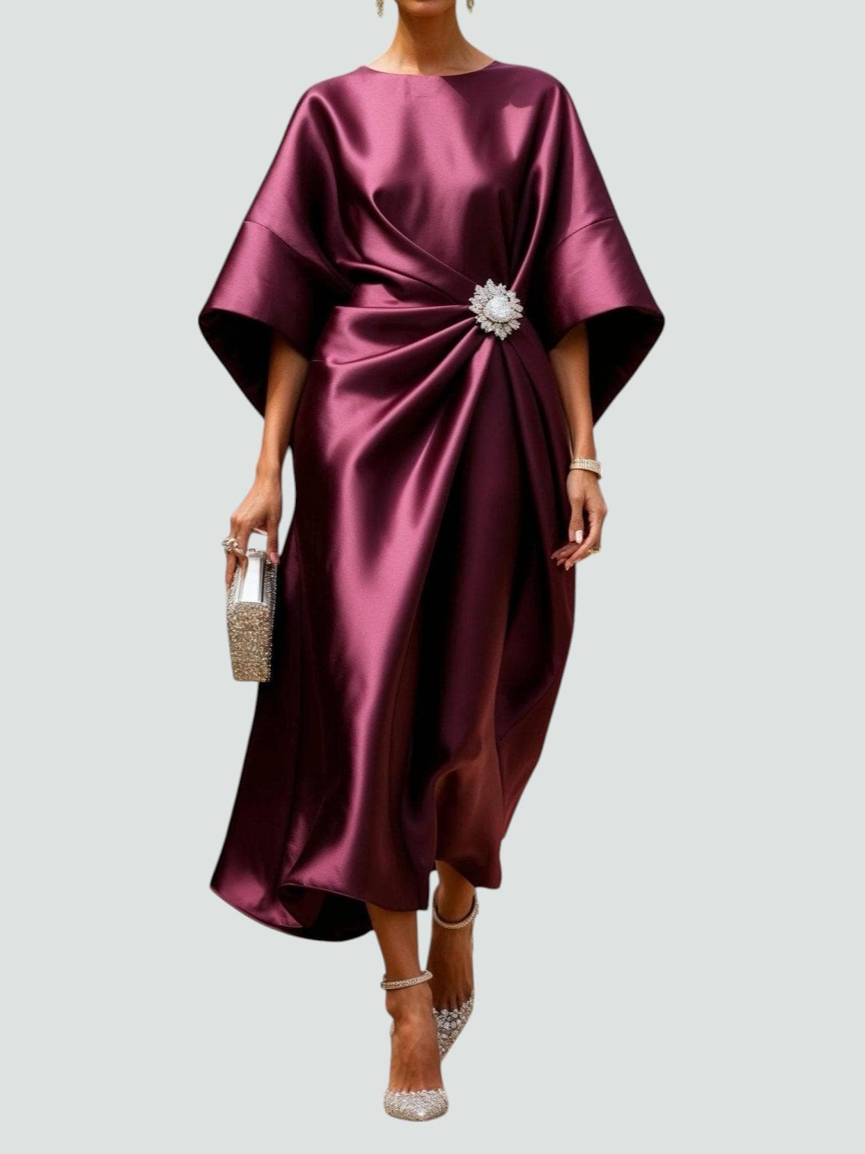 Terra | Elegant Satin Maxi Dress