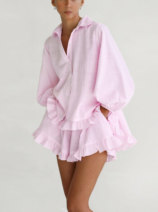 Crystal | Ruffled Two-Piece Set